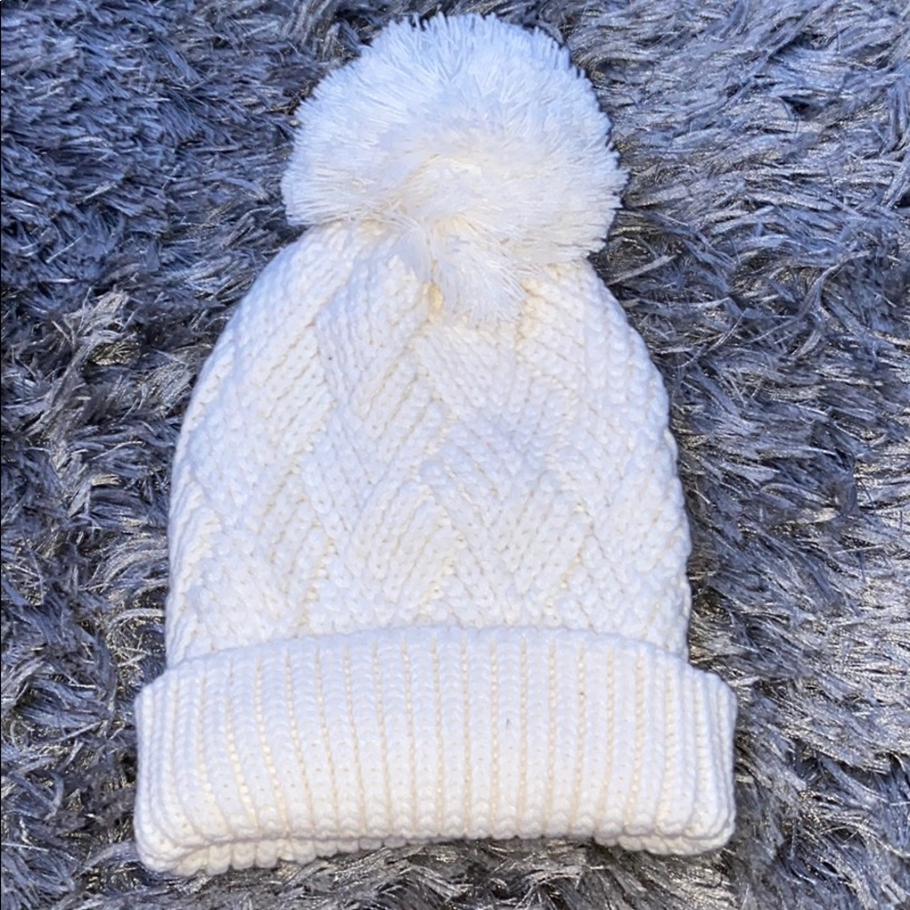 White sweater beanie